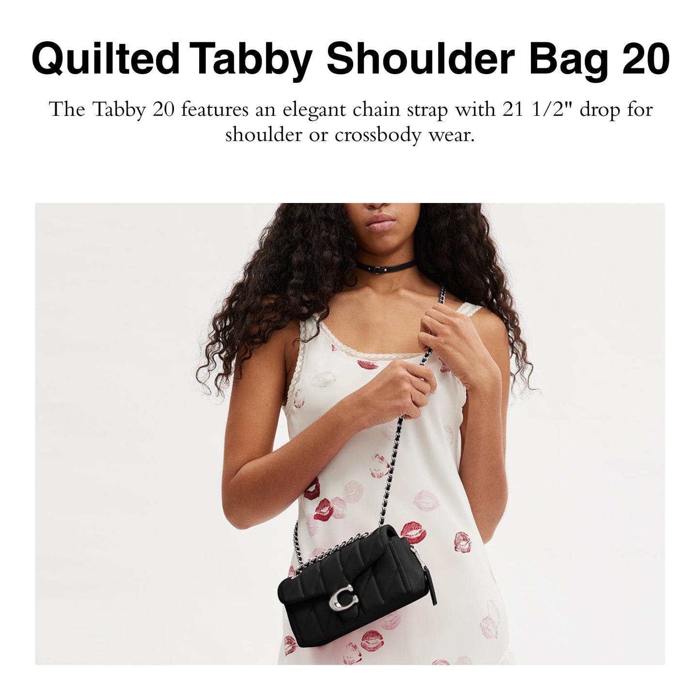 COACH Women's Tabby Shoulder Bag 20 Handbag (Black)