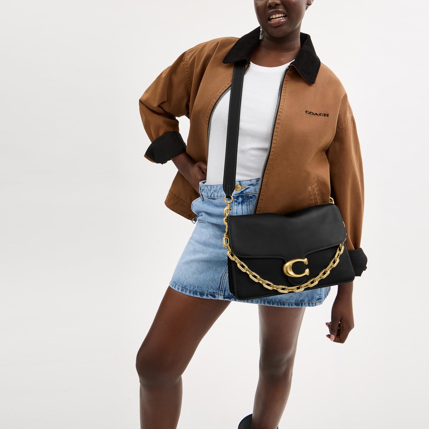 COACH Women's Tabby Shoulder Bag 30 Handbag (Raven Black)