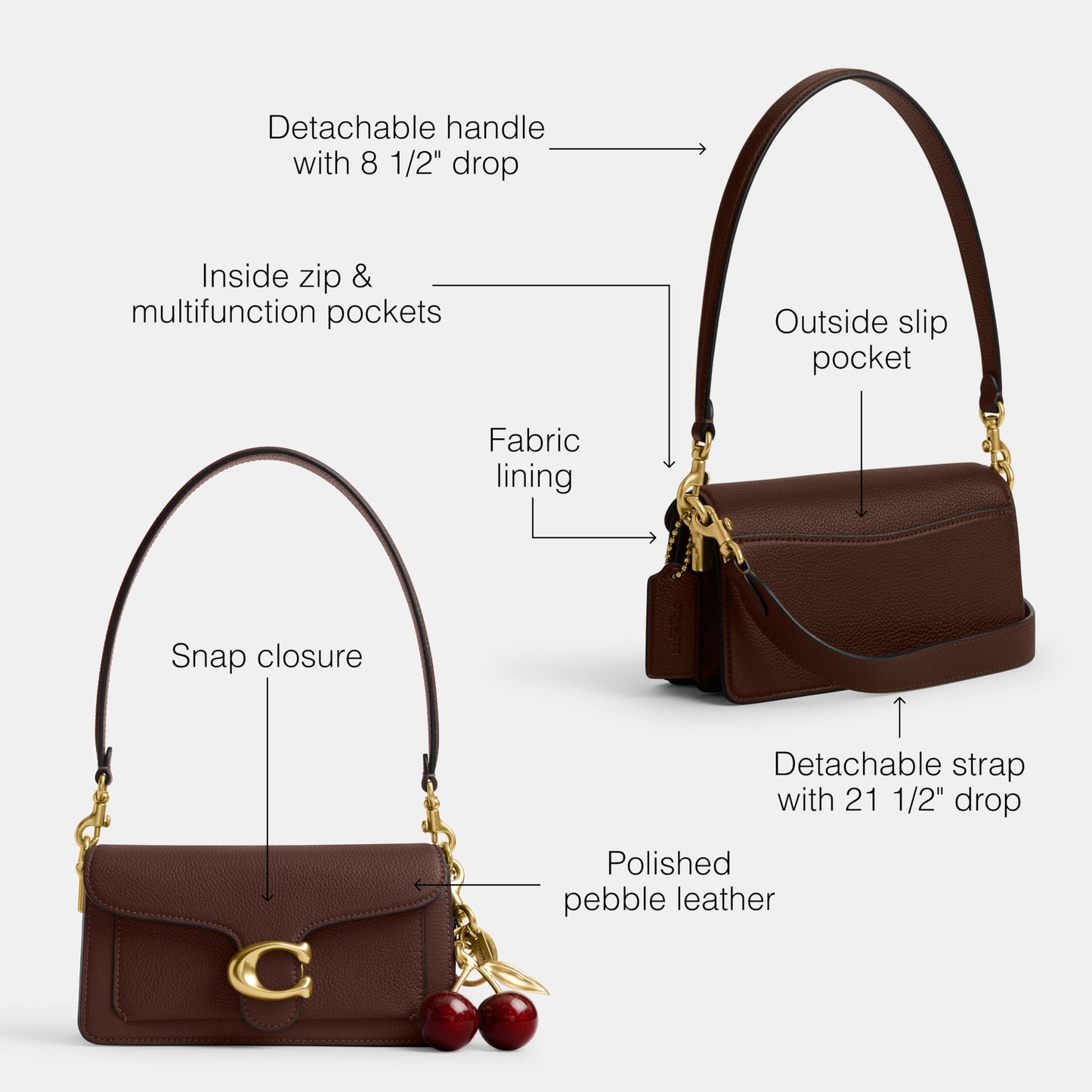 COACH Womens Tabby Shoulder Handbag