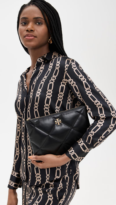 Tory Burch Women's Kira Diamond Quilt Pouch