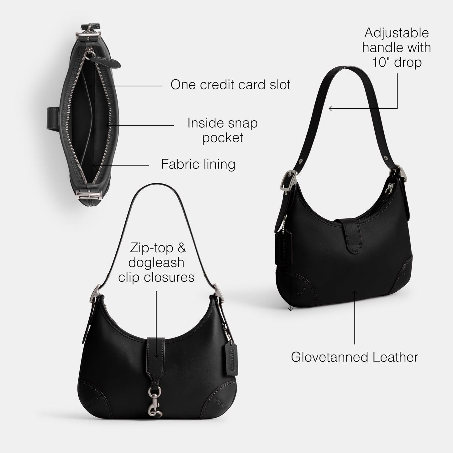 Coach Womens Hamptons Hobo Handbag