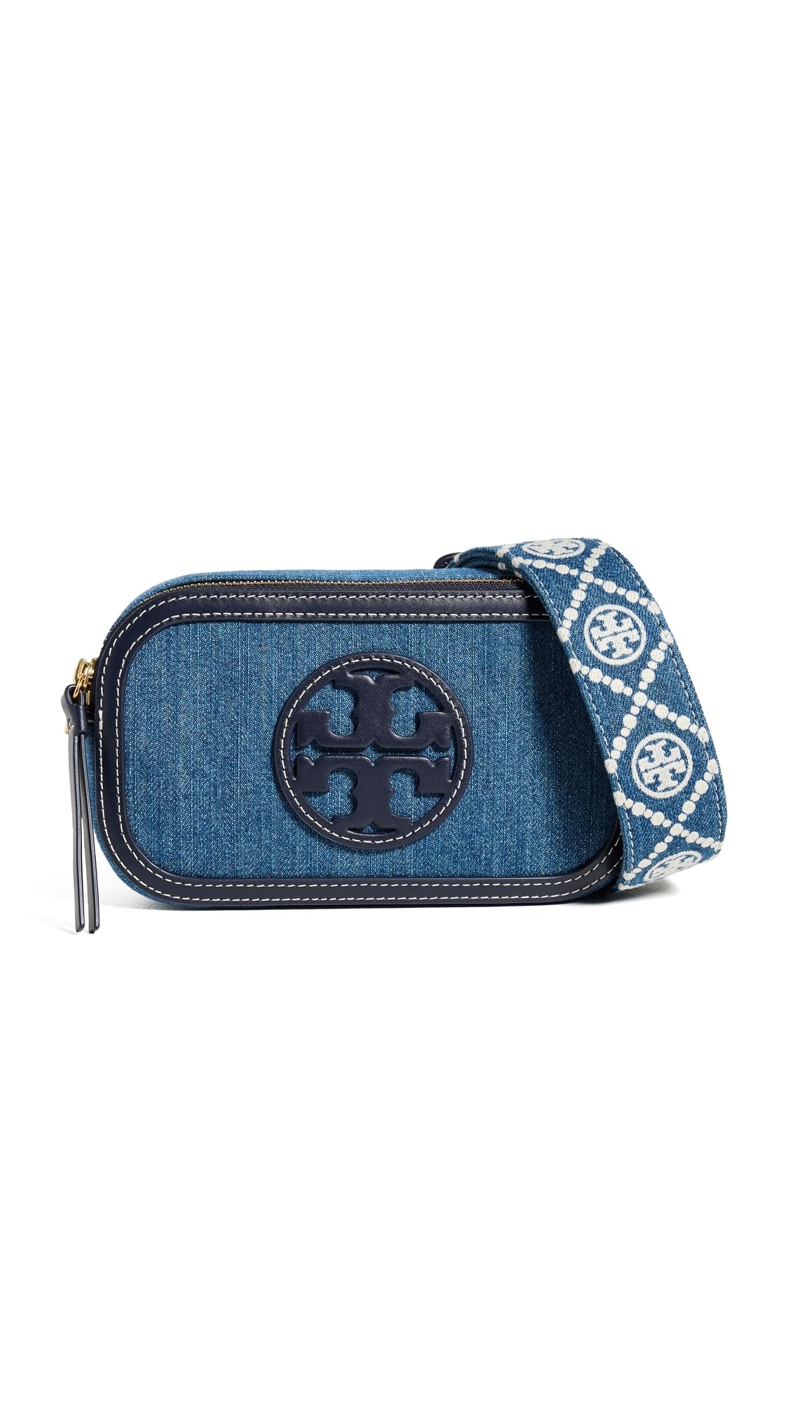Tory Burch Women's Miller Denim Mini Crossbody Bag, Denim Multi, One Size