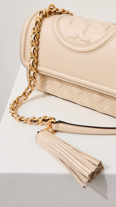 Tory Burch Women's Fleming Small Convertible Shoulder Bag, New Cream, One size