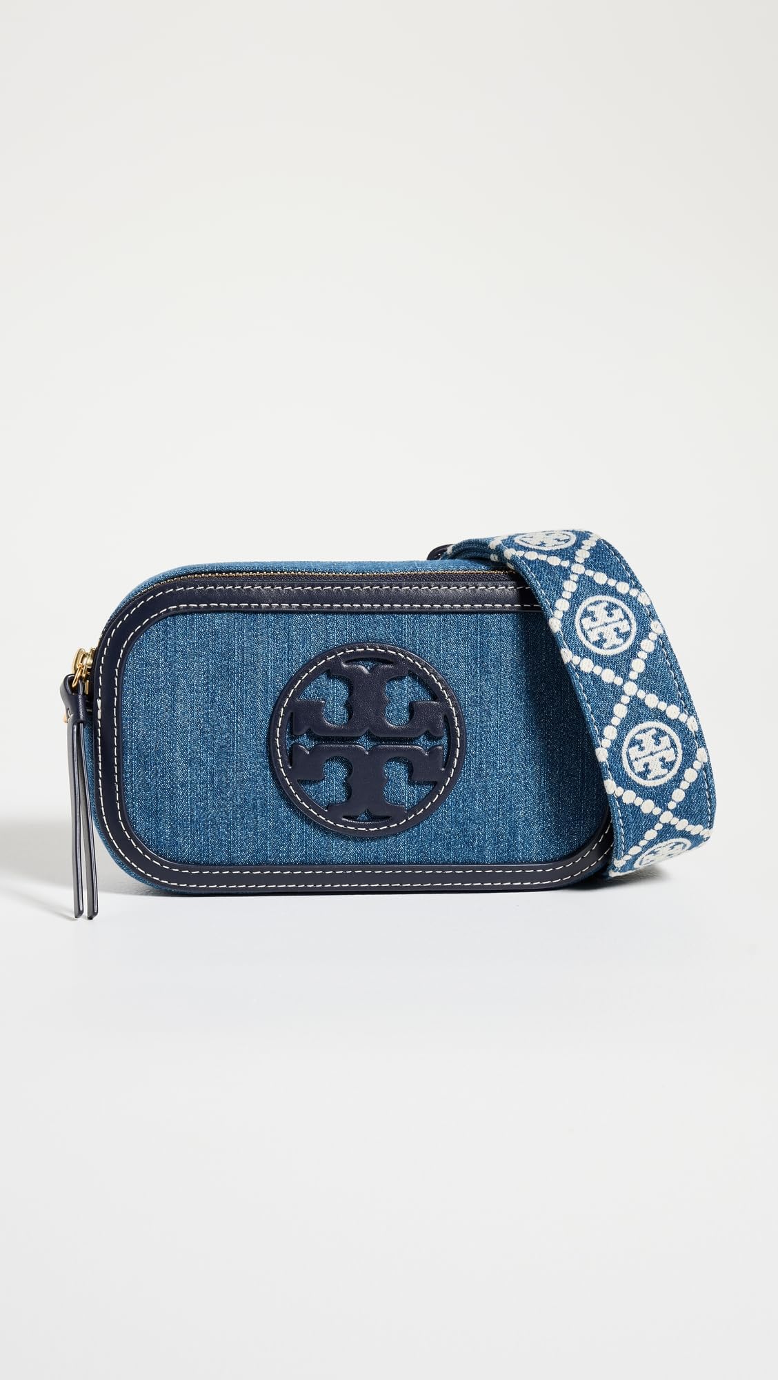 Tory Burch Women's Miller Denim Mini Crossbody Bag, Denim Multi, One Size