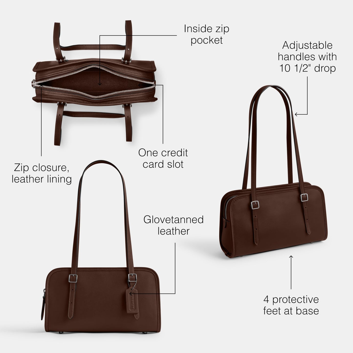 Coach Womens Swing Zip Handbag