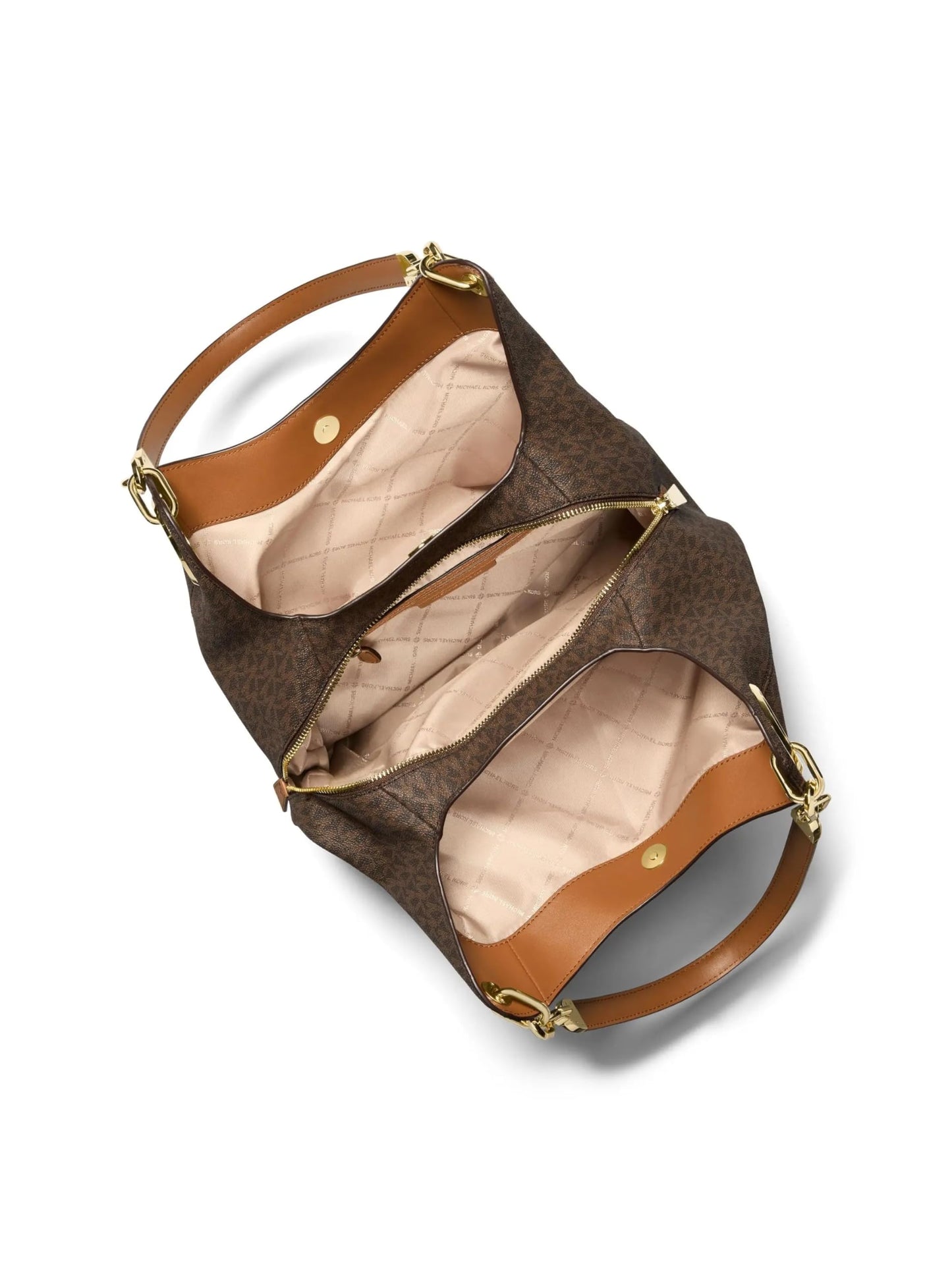 Michael Kors Large Lillie Shoulder Bag in Logo Canvas