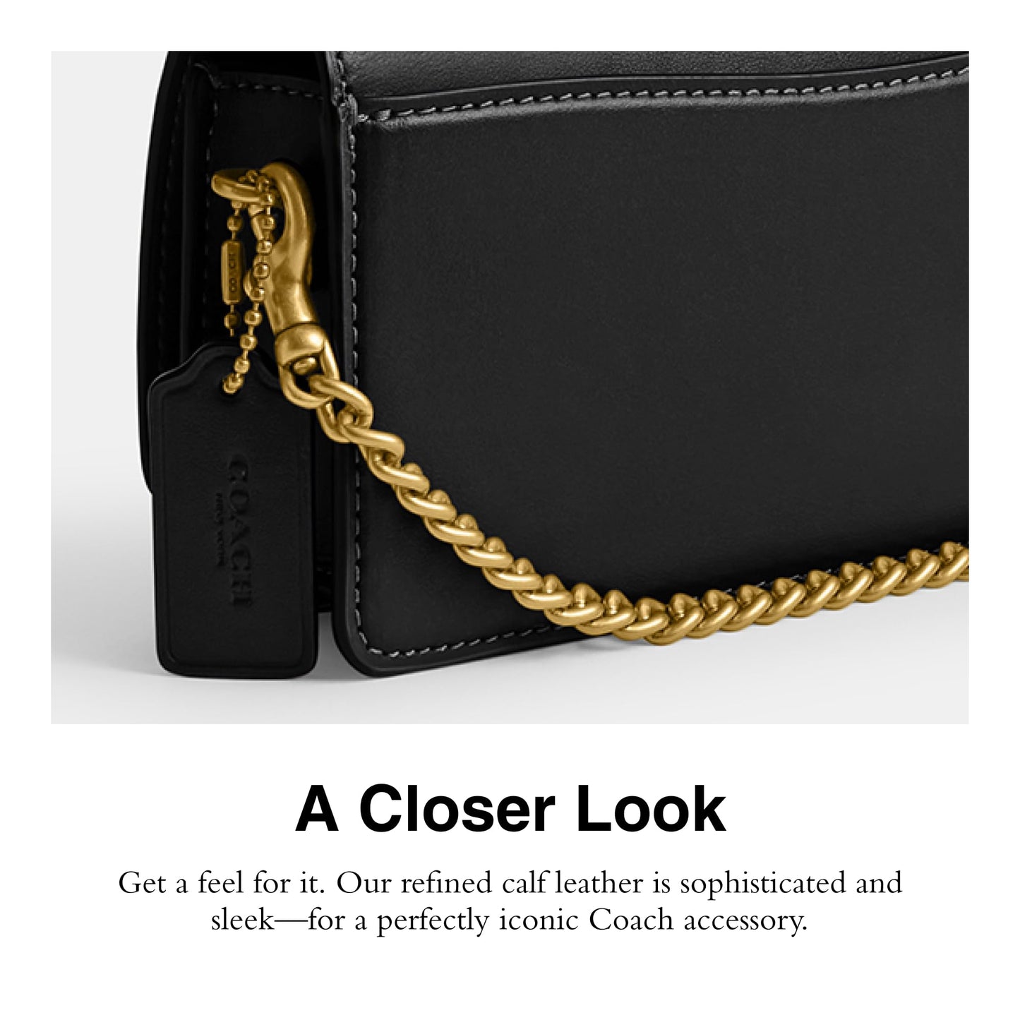 COACH Womens Essential Long Wallet On Chain Handbag