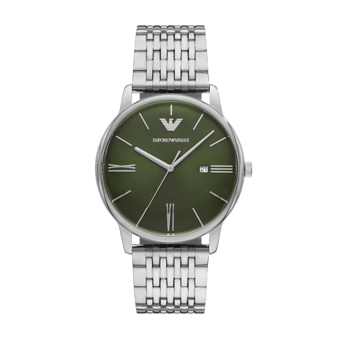 Emporio Armani Men's Three Hand Watch with Stainless Steel or Leather Band; Dress Watch for Men