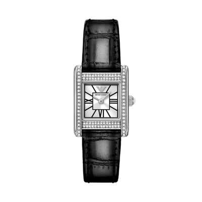 Emporio Armani Two-Hand Rectangular Women's Watch; Dress Watch for Women