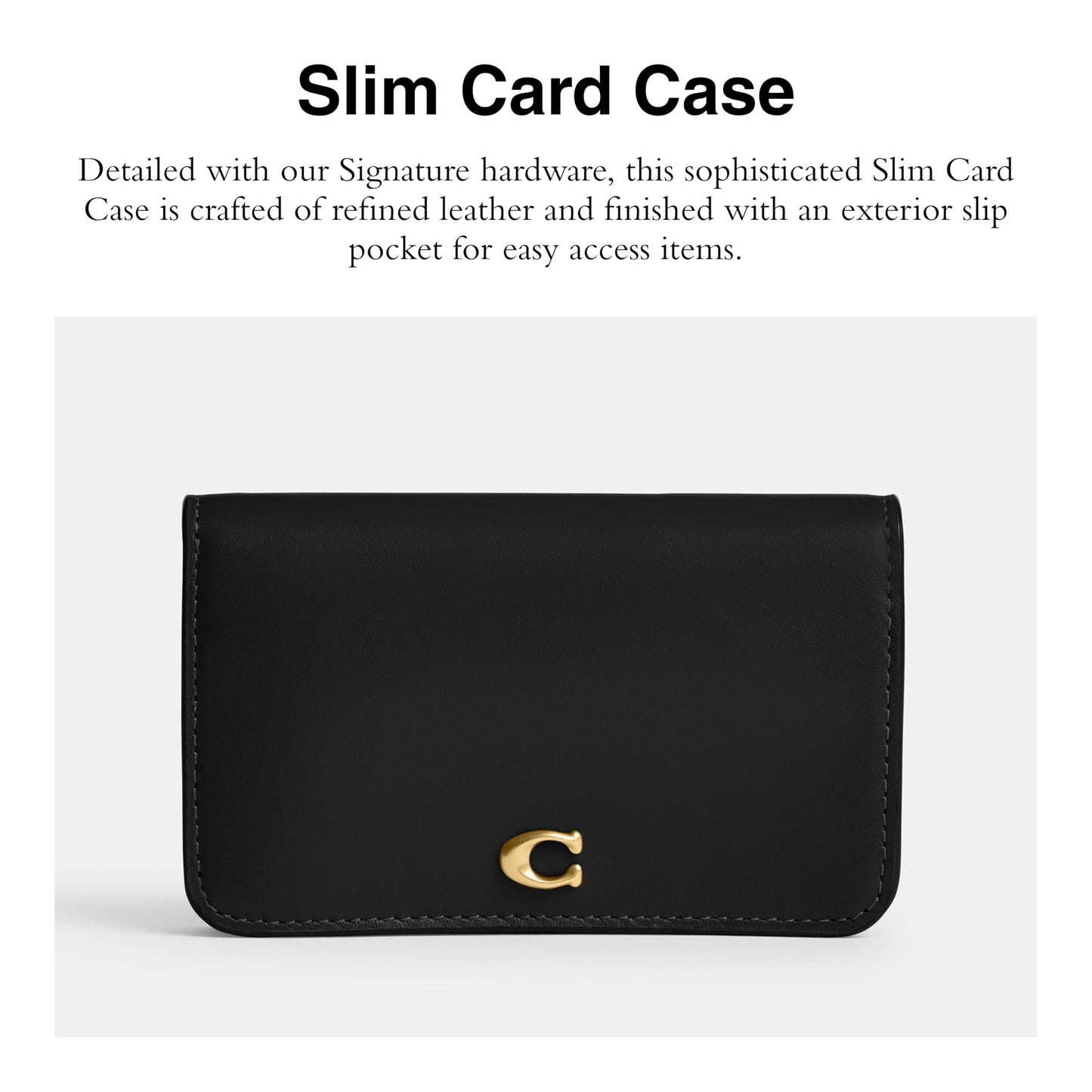 COACH Womens Essential Slim Card Case Handbag