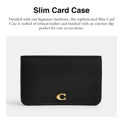 COACH Womens Essential Slim Card Case Handbag