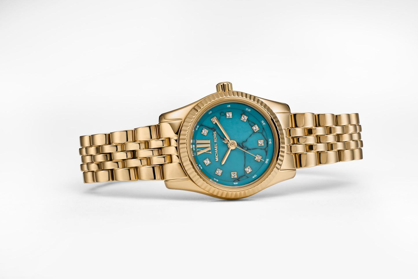 Michael Kors Lexington Three-Hand Gold-Tone Stainless Steel Women's Watch (Model: MK4813)