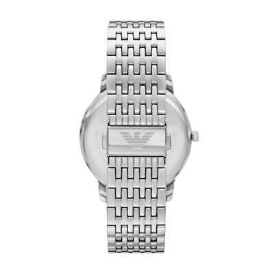 Emporio Armani Men's Three Hand Watch with Stainless Steel or Leather Band; Dress Watch for Men