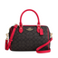 Coach Rowan Satchel Bag In Signature Canvas (Gold/Walnut/Bold Red)