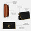 COACH polished pebble tabby chain clutch CE772B4BK b4/black, One Size