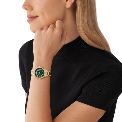 Michael Kors Women's Lauryn Gold-Tone Stainless Steel Bracelet Watch (Model: MK4737)