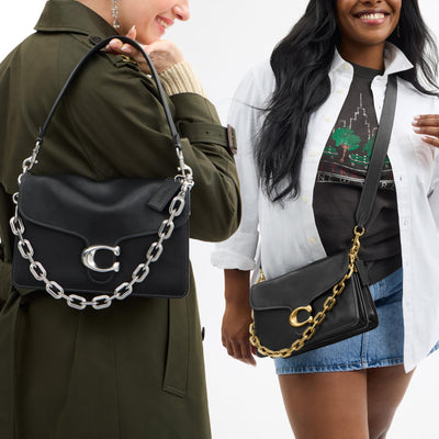 COACH Womens Tabby Shoulder Bag With Chain Handbag