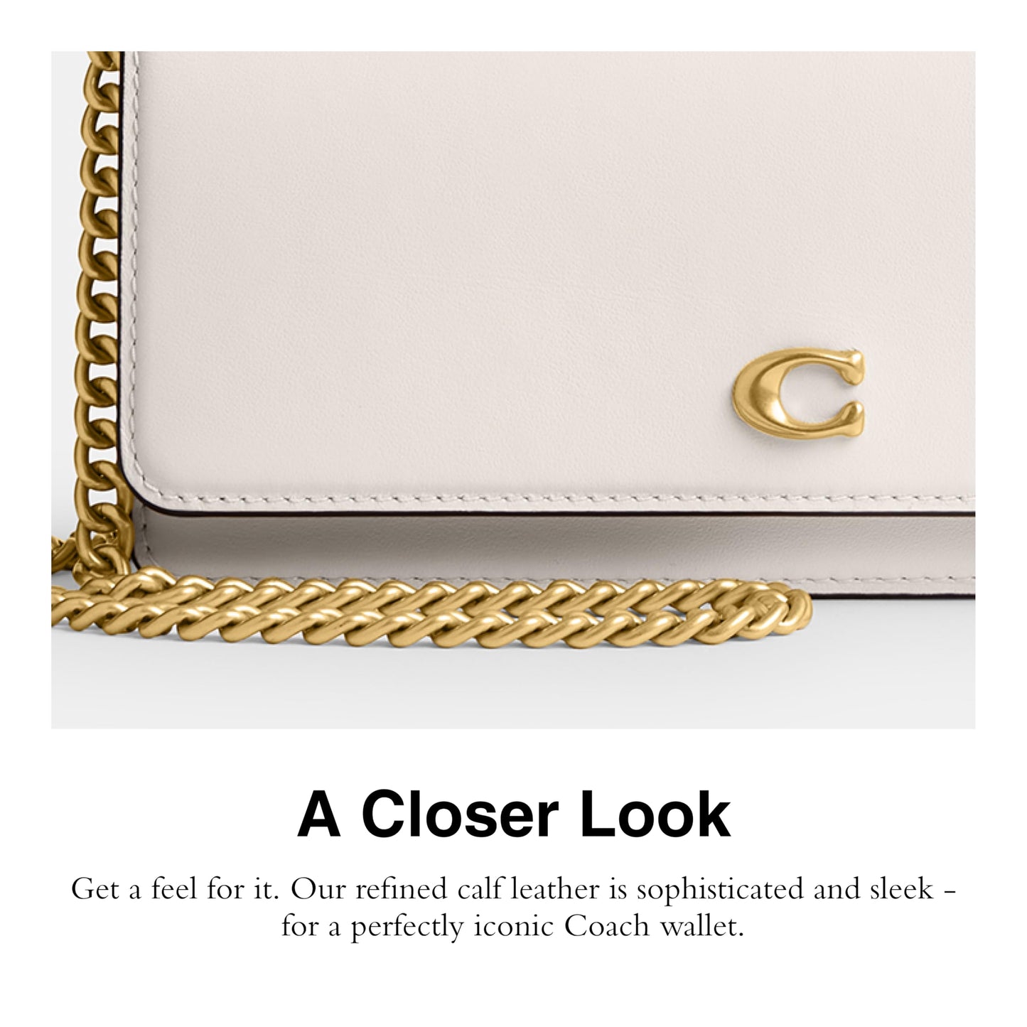 COACH Women's Essential Long Wallet On Chain Handbag