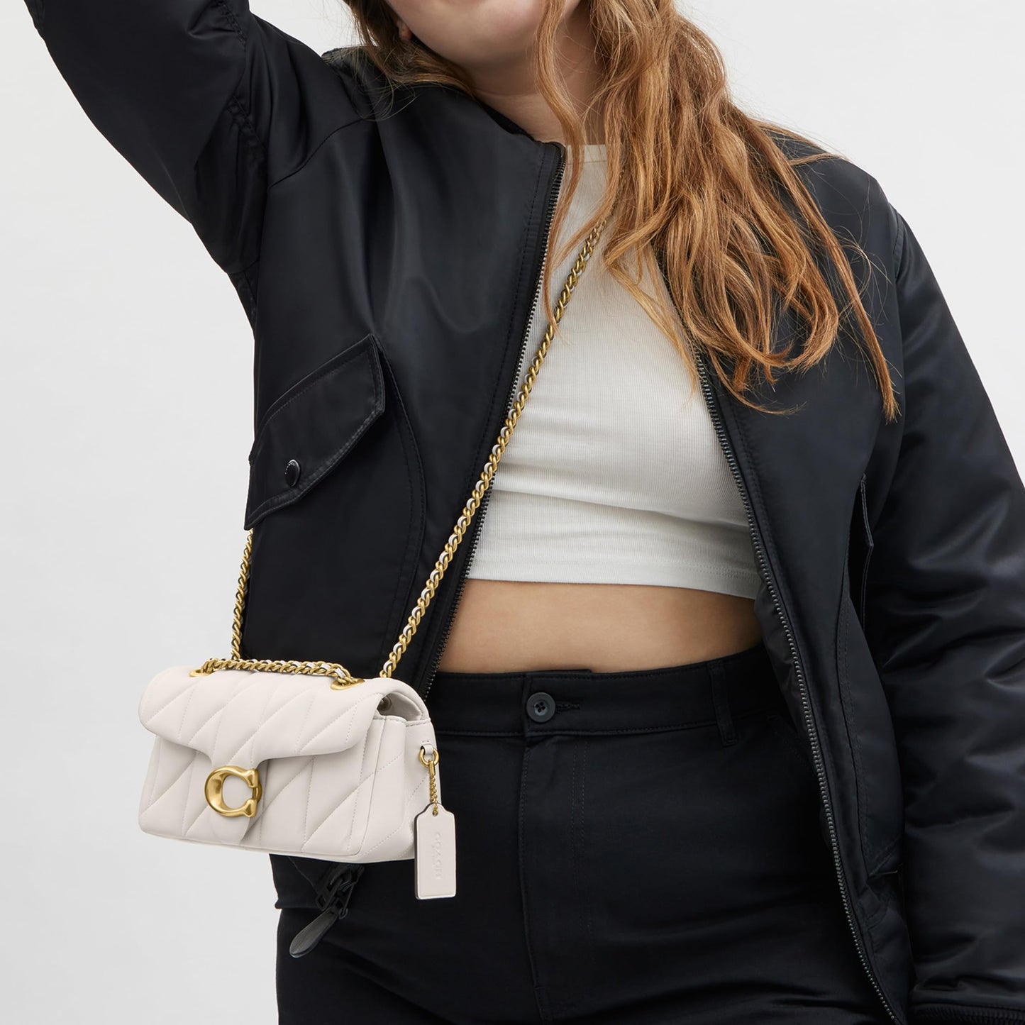 Coach Womens Quilted Tabby Shoulder Handbag