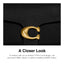 COACH polished pebble tabby chain clutch CE772B4BK b4/black, One Size