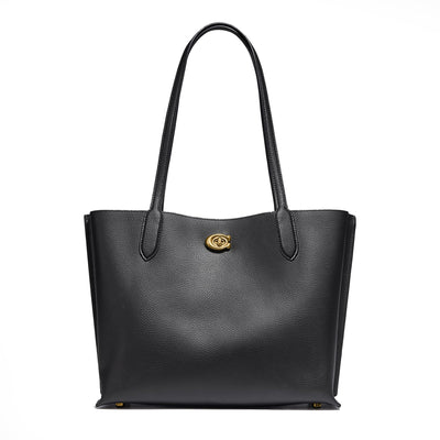 Coach Women's Willow Tote Bag, Black, One Size