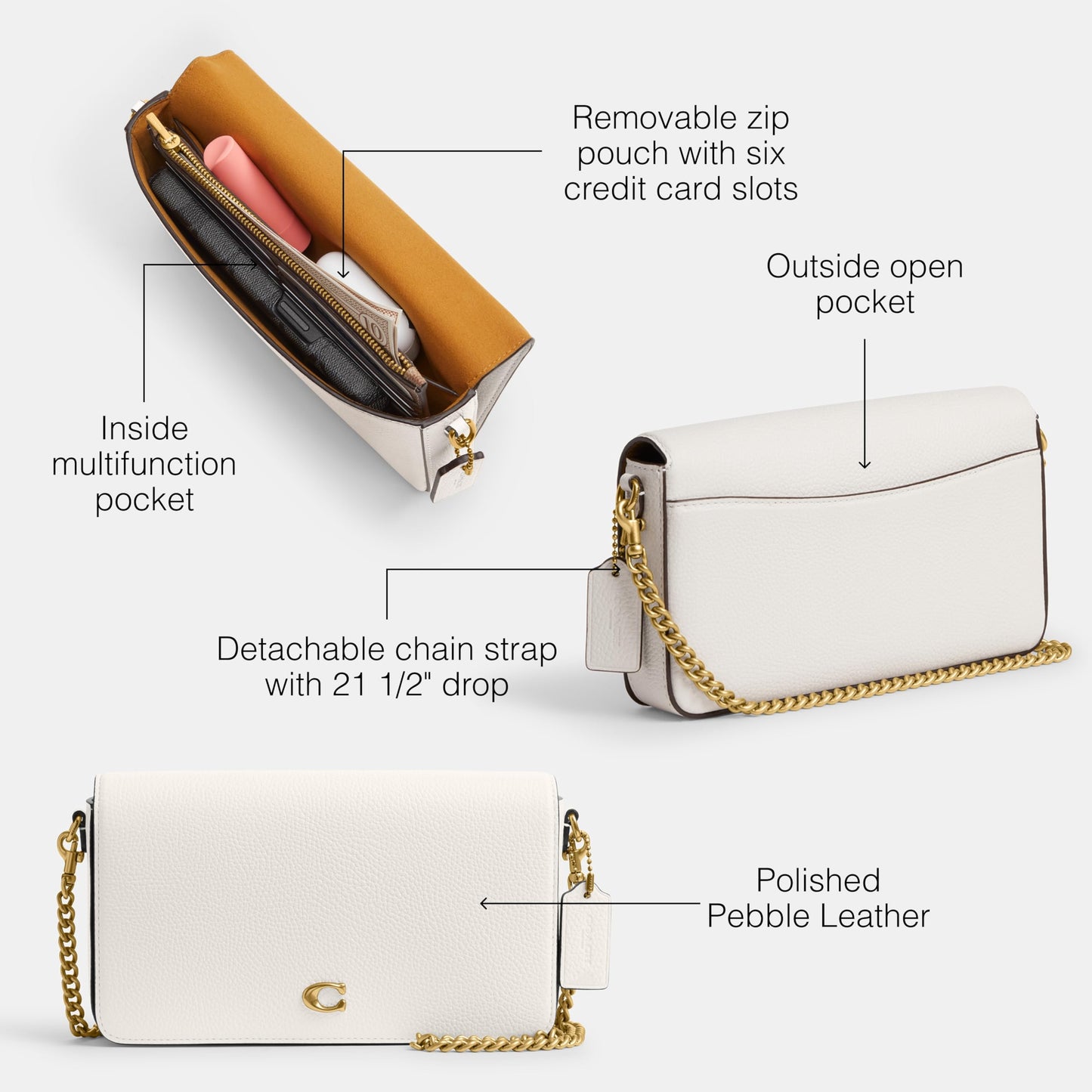 Coach Womens Mila Crossbody Bag Crossbody