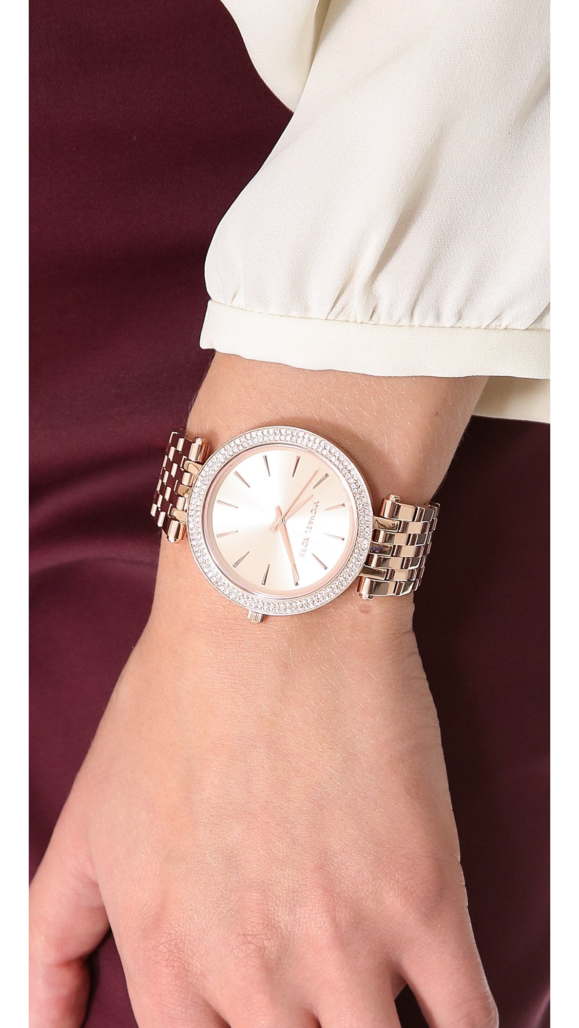 Michael Kors Darci 3 Hand Watch with Glitz Accents, 39MM