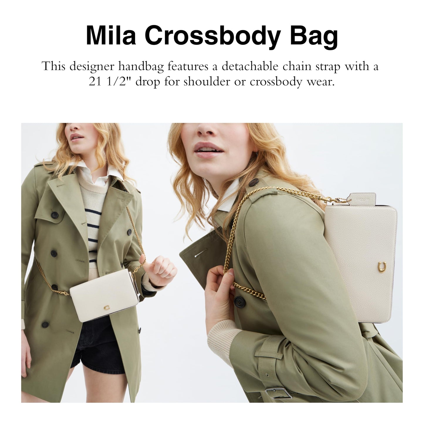 Coach Womens Mila Crossbody Bag Crossbody