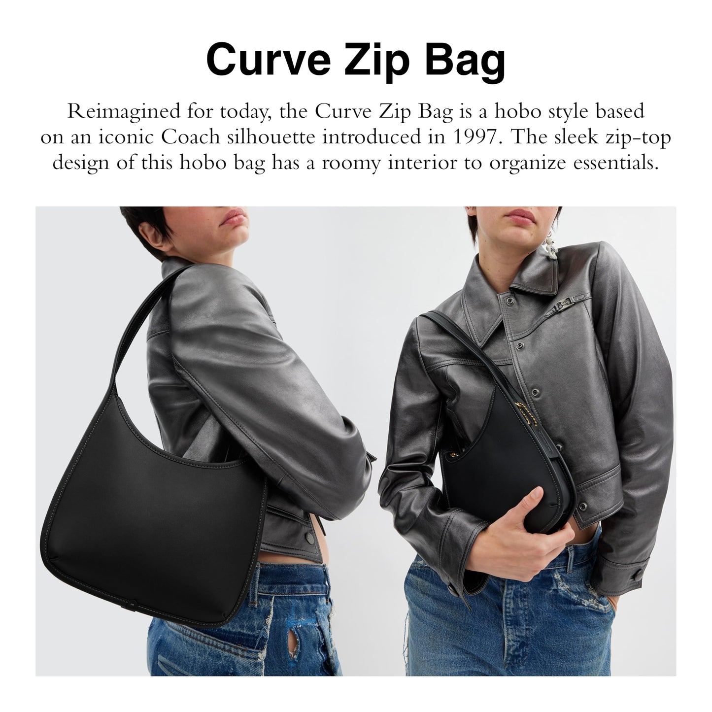 Coach Womens Curve Zip Handbag