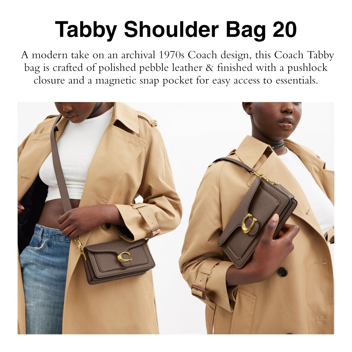 COACH Women's Tabby Shoulder Bag 20 Handbag (Nut Brown)