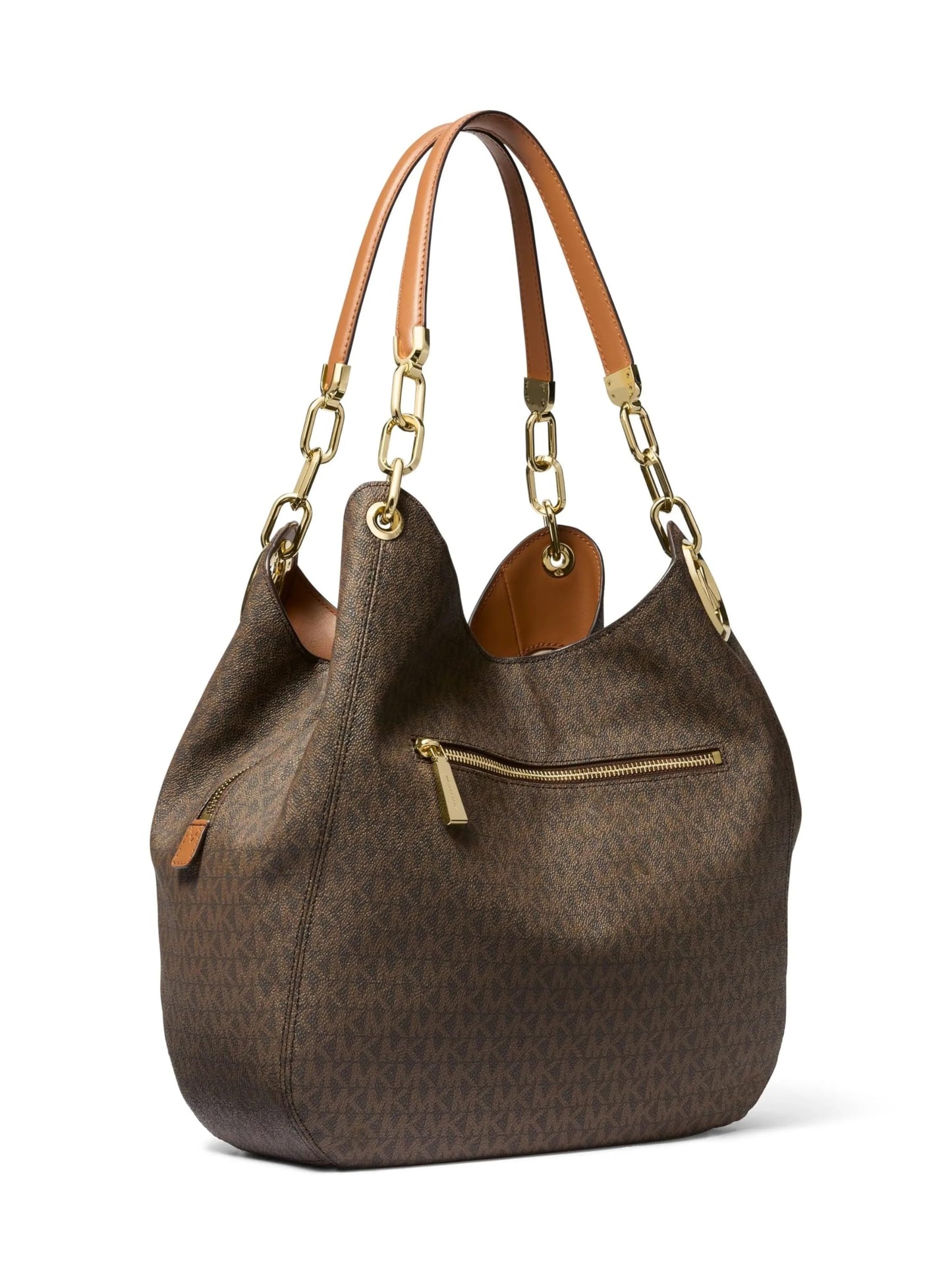 Michael Kors Large Lillie Shoulder Bag in Logo Canvas