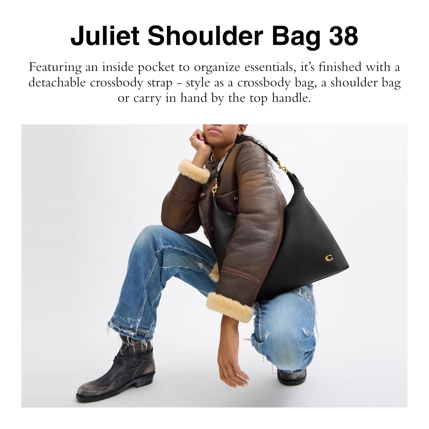 COACH juliet 38 Shoulder Bag in Glovetanned Leather