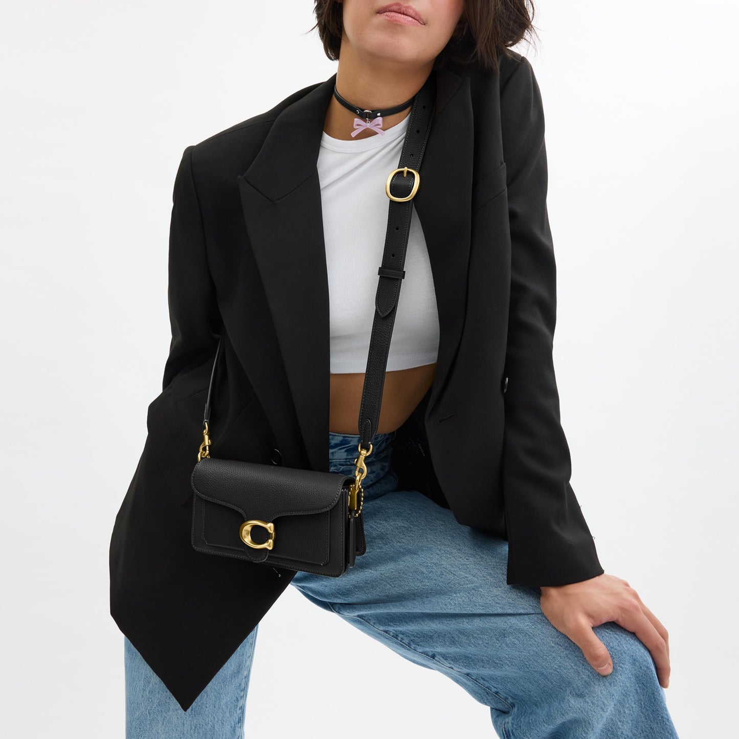 COACH Women's Tabby Shoulder Bag 20 Handbag (Jet Black)