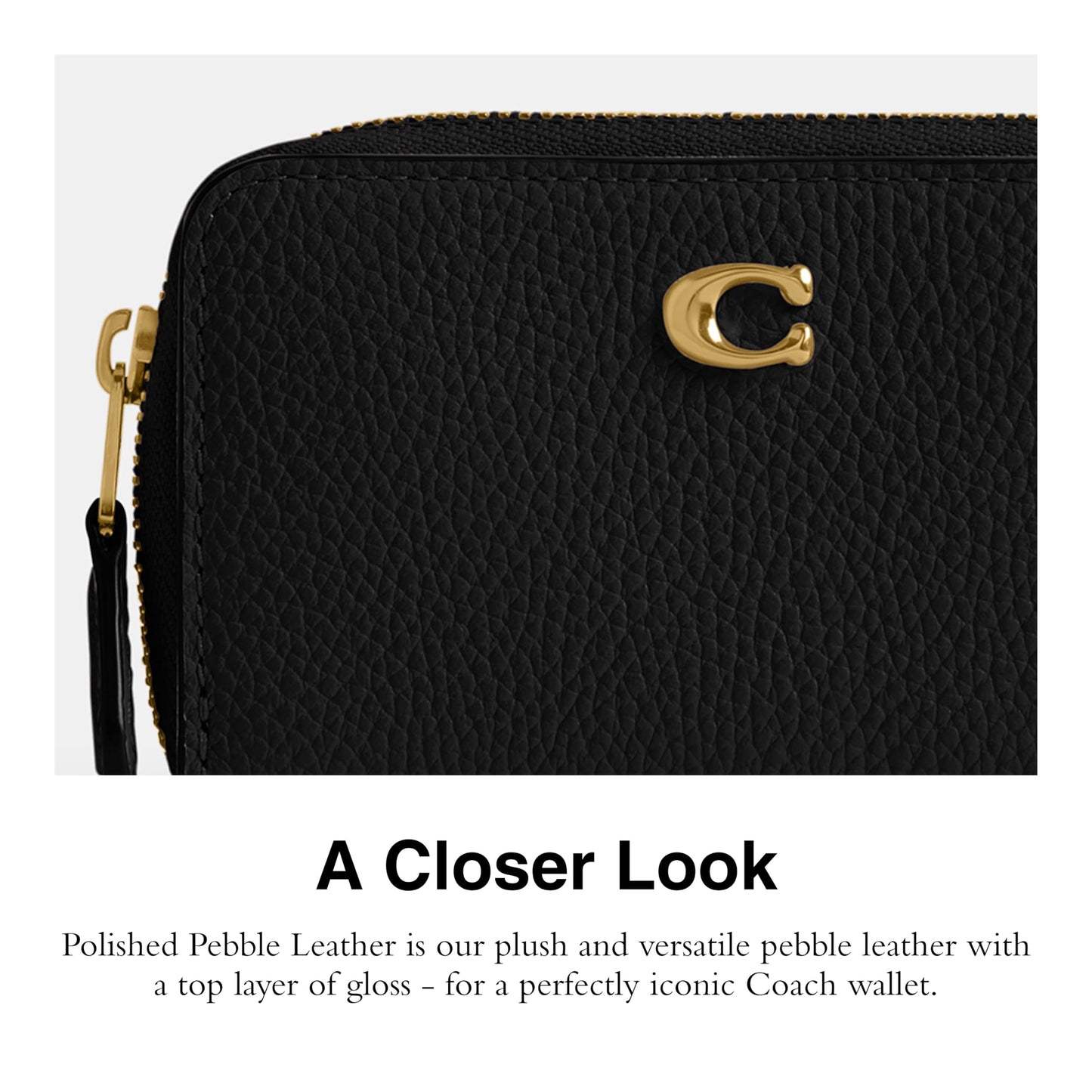 COACH Womens Essential Small Zip Around Card Case Handbag