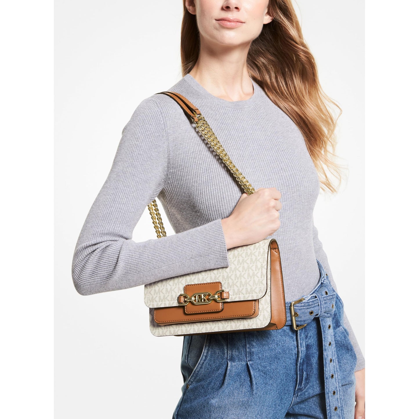 Michael Kors Womens Heather Shoulder Shoulder