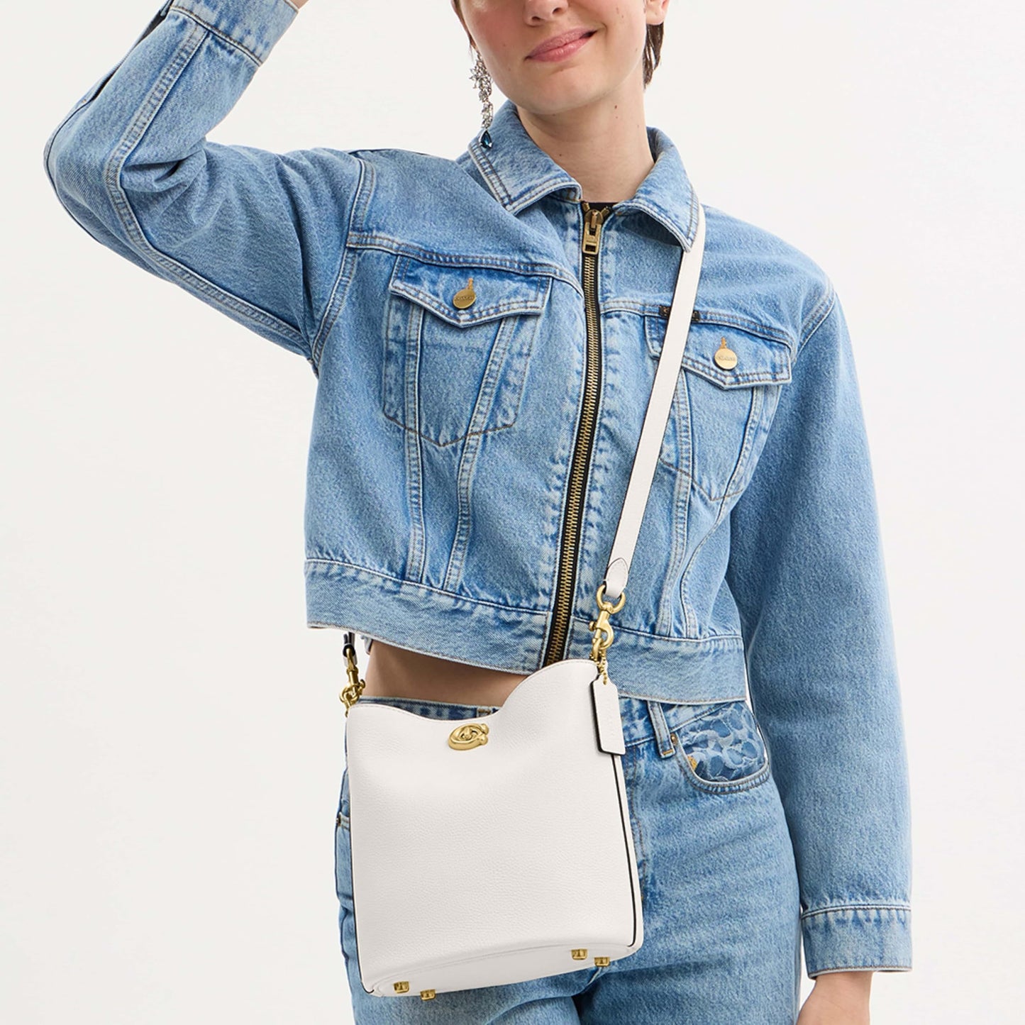 COACH Womens Willow Soft Bucket Bag Handbag