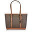 Michael Kors Jet Set Travel Small Logo Top-Zip Tote Bag (Brown)