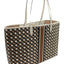 Tory Burch Large Canvas Geo Logo Tote Bag, Ivory Neutral, Large