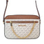 Michael Kors Jet Set Logo Crossbody Handbag (Brown/Vanilla)