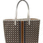 Tory Burch Large Canvas Geo Logo Tote Bag, Ivory Neutral, Large