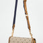 Tory Burch Women's T Monogram Jacquard Shoulder Bag, Hazel, Tan, Graphic, One Size
