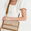 Tory Burch Women's T Monogram Jacquard Shoulder Bag, Hazel, Tan, Graphic, One Size