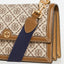 Tory Burch Women's T Monogram Jacquard Shoulder Bag, Hazel, Tan, Graphic, One Size