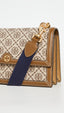 Tory Burch Women's T Monogram Jacquard Shoulder Bag, Hazel, Tan, Graphic, One Size