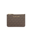 Michael Kors Jet Set Travel Small Logo Saffiano Leather Coin Pouch (Brown)