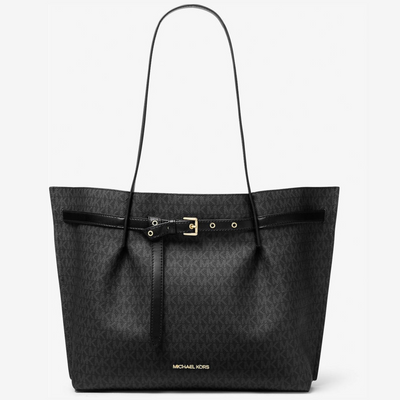 Michael Kors Emilia Large Logo Tote Bag (Black)