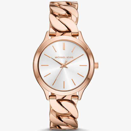 Michael Kors Women's Watch - Slim Runway Rose Gold-Tone Curb-Link (MK7473)