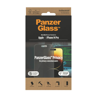 PANZERGLASS PRIVACY SCREEN PROTECTOR APPLE IPHONE 14 PRO | ULTRA-WIDE FIT W. EASYALIGNER