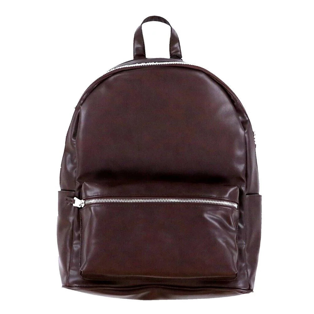 Steve Madden Mens Core Faux-Leather Dome Backpack , Brown