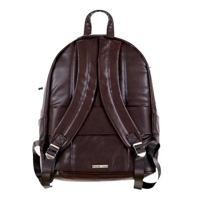 Steve Madden Mens Core Faux-Leather Dome Backpack , Brown
